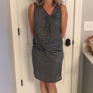 Mystree black and grey striped casual dress